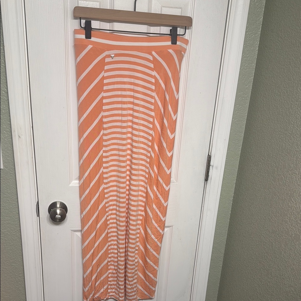 Guess Striped Peach and White Women's Skirt